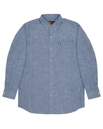 Berne SH28 Men's Foreman Flex180 Chambray Button-Down Woven Shirt