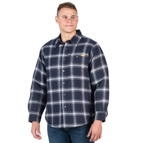 Berne SH77 Men's Heartland Sherpa-Lined Flannel Shirt Jacket