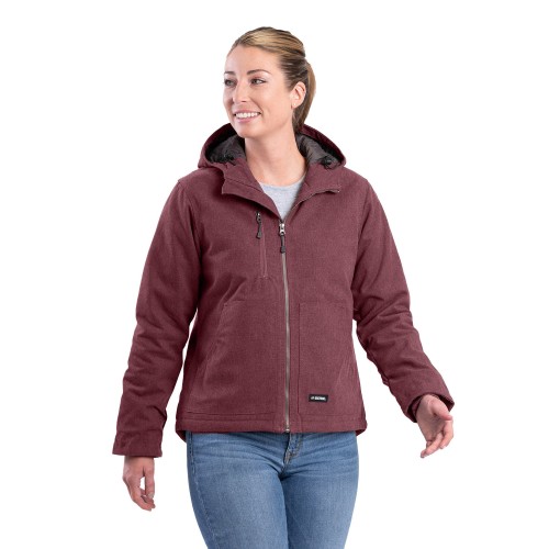 Berne WHJ65 Ladies' Heathered Duck Hooded Jacket